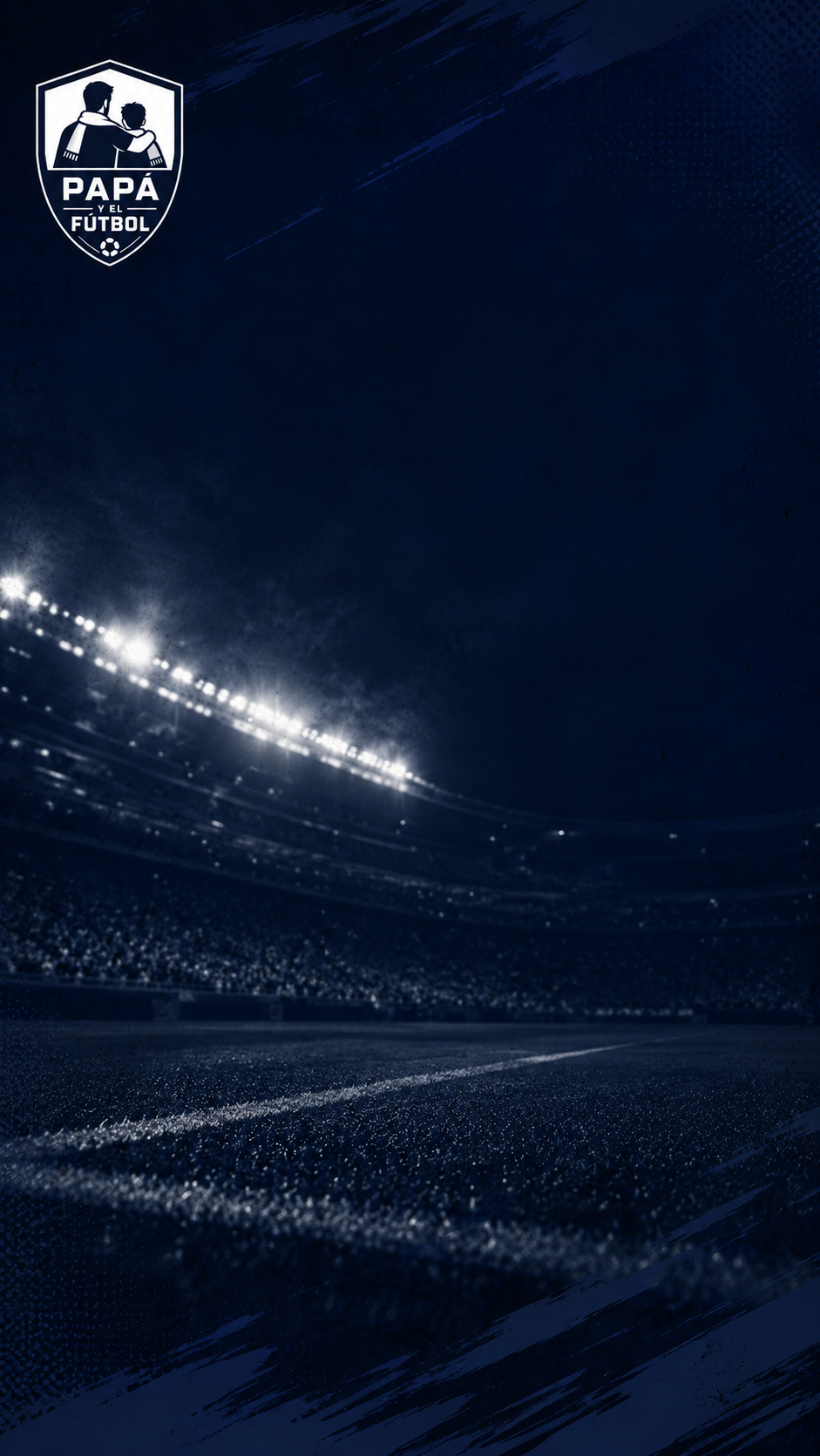 Campo de fútbol iluminado por la noche